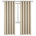 BGment Beige Room Darkening Curtains 84 Inch for Living Room - 2 Panels