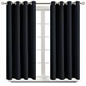 BGment Black Blackout Curtains for Bedroom 45 Inch Long - 2 Panels