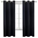 BGment Black Blackout Curtains for Bedroom 63 Inch Long - 2 Panels