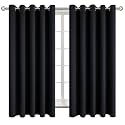 BGment Black Blackout Curtains for Bedroom 63 Inch Long - 2 Panels