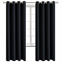 BGment Black Blackout Curtains for Bedroom 72 Inch Long - 2 Panels