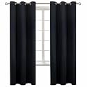 BGment Black Blackout Curtains for Bedroom 72 Inch Long - 2 Panels