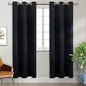 BGment Black Blackout Curtains for Living Room 84 Inch Long - 2 Panels