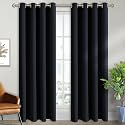 BGment Black Blackout Curtains for Living Room 84 Inch Long - 2 Panels