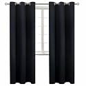 BGment Black Blackout Curtains for Living Room 84 Inch Long - 2 Panels