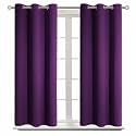 BGment Blackout Curtains for Bedroom - Grommet Thermal Insulated Room Darkening Curtains for Living Room, Set of 2 Panels (38 x 54 Inch, Royal Purple)