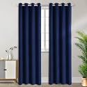 BGment Blackout Curtains for Bedroom - Grommet Thermal Insulated Room Darkening Curtains for Living Room, Set of 2 Panels, Each 55 x 96 Inch, Navy Blue