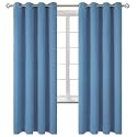BGment Blackout Curtains for Bedroom - Grommet Thermal Insulated Room Darkening Curtains for Living Room, Set of 2 Panels (52 x 72 Inch, Faded Denim)