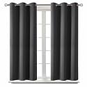 BGment Blackout Curtains for Bedroom - Grommet Thermal Insulated Room Darkening Curtains for Living Room, Set of 2 Panels (38 x 54 Inch, Dark Grey)