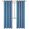 BGment Blackout Curtains for Bedroom - Grommet Thermal Insulated Room Darkening Curtains for Living Room, Set of 2 Panels (52 x 84 Inch, Faded Denim)