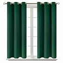 BGment Blackout Curtains for Bedroom - Grommet Thermal Insulated Room Darkening Drapes for Living Room, Set of 2 Panels (38 x 45 Inch, Emerald Green)