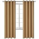 BGment Blackout Curtains for Bedroom - Grommet Thermal Insulated Room Darkening Curtains for Living Room, Set of 2 Panels (52 x 72 Inch, Khaki)
