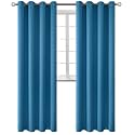 BGment Blackout Curtains - Grommet Thermal Insulated Room Darkening Bedroom and Living Room Curtains, Set of 2 Panels (52 x 95 Inch, Steel Blue)