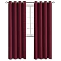 BGment Blackout Curtains - Grommet Thermal Insulated Room Darkening Bedroom and Living Room Curtains, Set of 2 Panels (52 x 120 Inch, Burgundy)