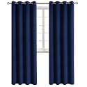BGment Blackout Curtains - Grommet Thermal Insulated Room Darkening Bedroom and Living Room Curtains, Set of 2 Panels (52 x 108 Inch, Navy)