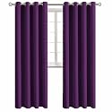 BGment Blackout Curtains - Grommet Thermal Insulated Room Darkening Bedroom and Living Room Curtain, Set of 2 Panels (52 x 95 Inch, Royal Purple)