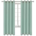 BGment Blackout Curtains - Grommet Thermal Insulated Room Darkening Bedroom and Living Room Curtains, Set of 2 Panels (52 x 72 Inch, Frosty Green)