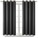 BGment Blackout Curtains - Grommet Thermal Insulated Room Darkening Bedroom and Living Room Curtain, Set of 2 Panels (52 x 54 Inch, Dark Grey)