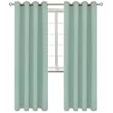 BGment Blackout Curtains - Grommet Thermal Insulated Room Darkening Bedroom and Living Room Curtains, Set of 2 Panels (52 x 84 Inch, Frosty Green)