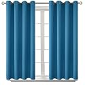 BGment Blackout Curtains - Grommet Thermal Insulated Room Darkening Bedroom and Living Room Curtains, Set of 2 Panels (52 x 54 Inch, Steel Blue)