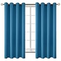 BGment Blackout Curtains - Grommet Thermal Insulated Room Darkening Bedroom and Living Room Curtains, Set of 2 Panels (52 x 63 Inch, Steel Blue)