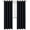 BGment Blackout Curtains for Living Room - Grommet Thermal Insulated Room Darkening Curtains for Bedroom, 2 Panels of 52 x 95 Inch, Black