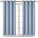 BGment Blackout Curtains for Living Room - Grommet Thermal Insulated Room Darkening Curtains for Bedroom, 2 Panels of 52 x 45 Inch, Spa Blue