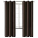 BGment Blackout Curtains for Living Room - Grommet Thermal Insulated Room Darkening Curtains for Bedroom, 2 Panels of 42 x 72 Inch, Brown