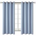 BGment Blackout Curtains for Living Room - Grommet Thermal Insulated Room Darkening Curtains for Bedroom, 2 Panels of 52 x 63 Inch, Spa Blue