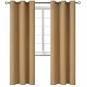 BGment Blackout Curtains for Living Room - Grommet Thermal Insulated Room Darkening Curtains for Bedroom, 2 Panels of 42 x 84 Inch, Khaki
