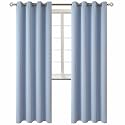BGment Blackout Curtains for Living Room - Grommet Thermal Insulated Room Darkening Curtains for Bedroom, 2 Panels of 52 x 84 Inch, Spa Blue