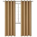 BGment Blackout Curtains for Living Room - Grommet Thermal Insulated Room Darkening Curtains for Bedroom, 2 Panels of 52 x 84 Inch, Khaki