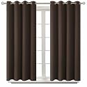 BGment Brown Blackout Curtains for Bedroom 54 Inch Long - 2 Panels