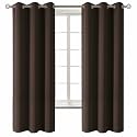 BGment Brown Blackout Curtains for Bedroom 63 Inch Long - 2 Panels