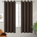 BGment Brown Blackout Curtains for Bedroom 63 Inch Long - 2 Panels