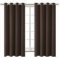 BGment Brown Blackout Curtains for Bedroom 63 Inch Long - 2 Panels