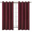 BGment Burgundy Blackout Curtains for Bedroom 63 Inch Long - 2 Panels