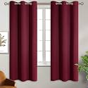 BGment Burgundy Blackout Curtains for Bedroom 63 Inch Long - 2 Panels