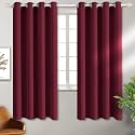 BGment Burgundy Blackout Curtains for Bedroom 63 Inch Long - 2 Panels