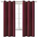 BGment Burgundy Blackout Curtains for Bedroom 63 Inch Long - 2 Panels