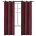 BGment Burgundy Blackout Curtains for Bedroom 72 Inch Long - 2 Panels