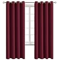 BGment Burgundy Blackout Curtains for Bedroom 72 Inch Long - 2 Panels