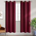 BGment Burgundy Blackout Curtains for Living Room 84 Inch Long - 2 Panels