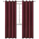 BGment Burgundy Blackout Curtains for Living Room 84 Inch Long - 2 Panels