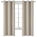 BGment Camel Room Darkening Curtains 63 Inches Long - Grommet Thermal Insulated Drapes Window Treatment Curtains for Bedroom, 2 Panels, 42 x 63 Inch