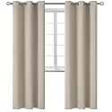 BGment Camel Room Darkening Curtains 84 Inch for Living Room - 2 Panels