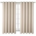 BGment Champagne Room Darkening Curtains 63 Inch for Bedroom - 2 Panels