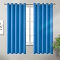 BGment Classic Blue Blackout Curtains for Bedroom 63 Inch Long - 2 Panels