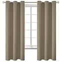 BGment Cocoa Room Darkening Curtains 63 Inch for Bedroom - 2 Panels