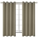 BGment Cocoa Room Darkening Curtains 63 Inch for Bedroom - 2 Panels